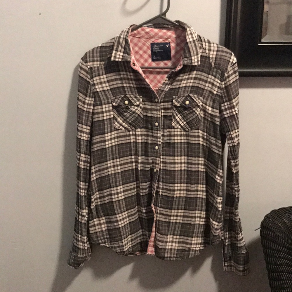 AE Plaid Button Down